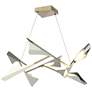 Plume 37.6"W 8-Light Sterling and Soft Gold Standard LED Pendant