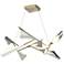 Plume 37.6"W 8-Light Sterling and Soft Gold Standard LED Pendant