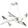 Plume 37.6"W 8-Light Sterling and Vintage Platinum Standard LED Pendan