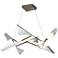 Plume 37.6"W 8-Light Vintage Platinum and Bronze Standard LED Pendant
