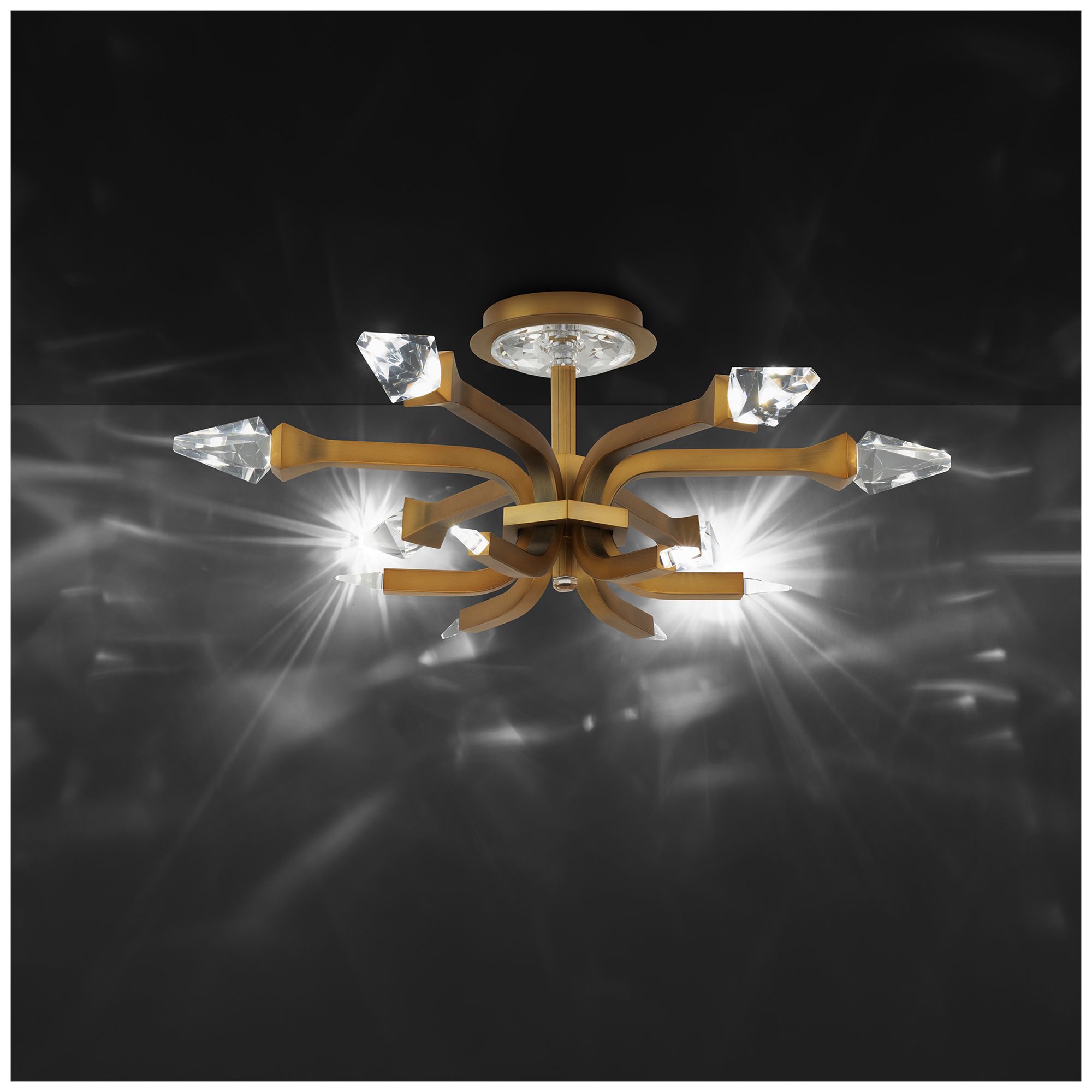 Image 4 Plumeria 6 Light LED Semi-Flush Mount more views