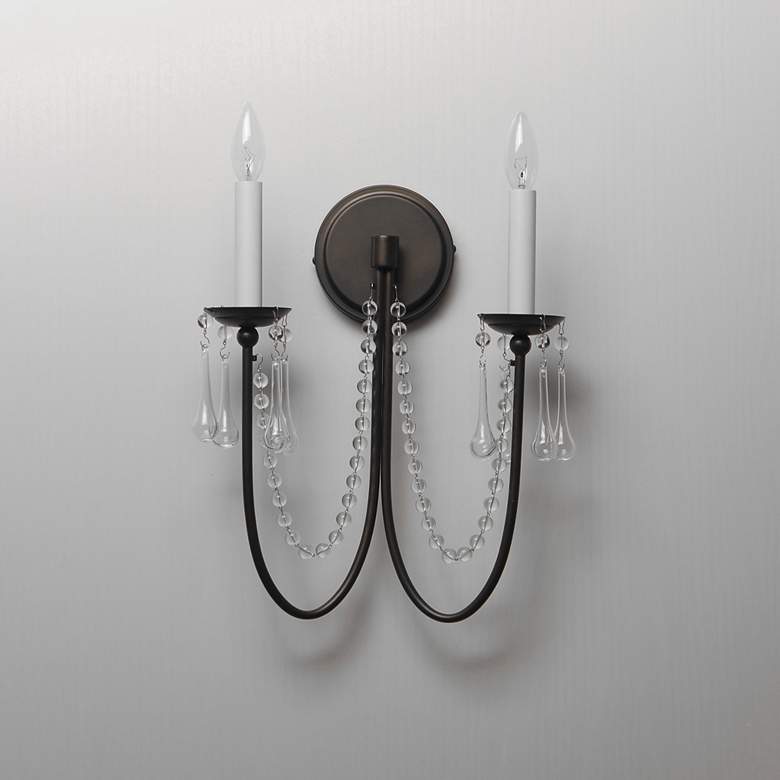 Image 3 Plumette 2-Light Wall Sconce w Crystal more views
