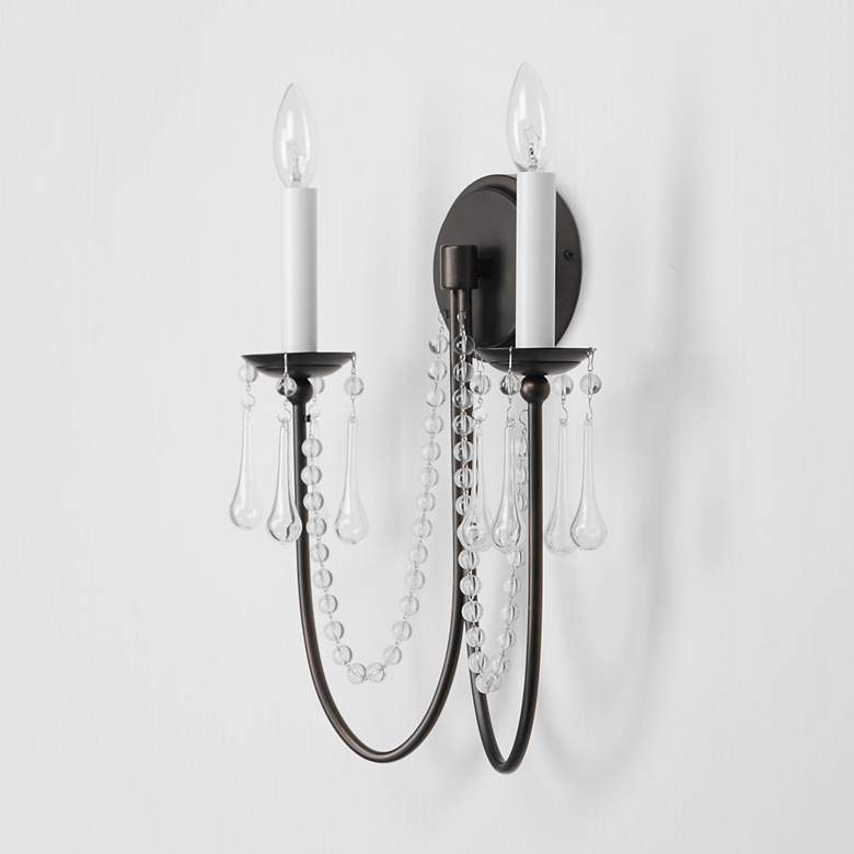 Image 4 Plumette 2-Light Wall Sconce w Crystal more views