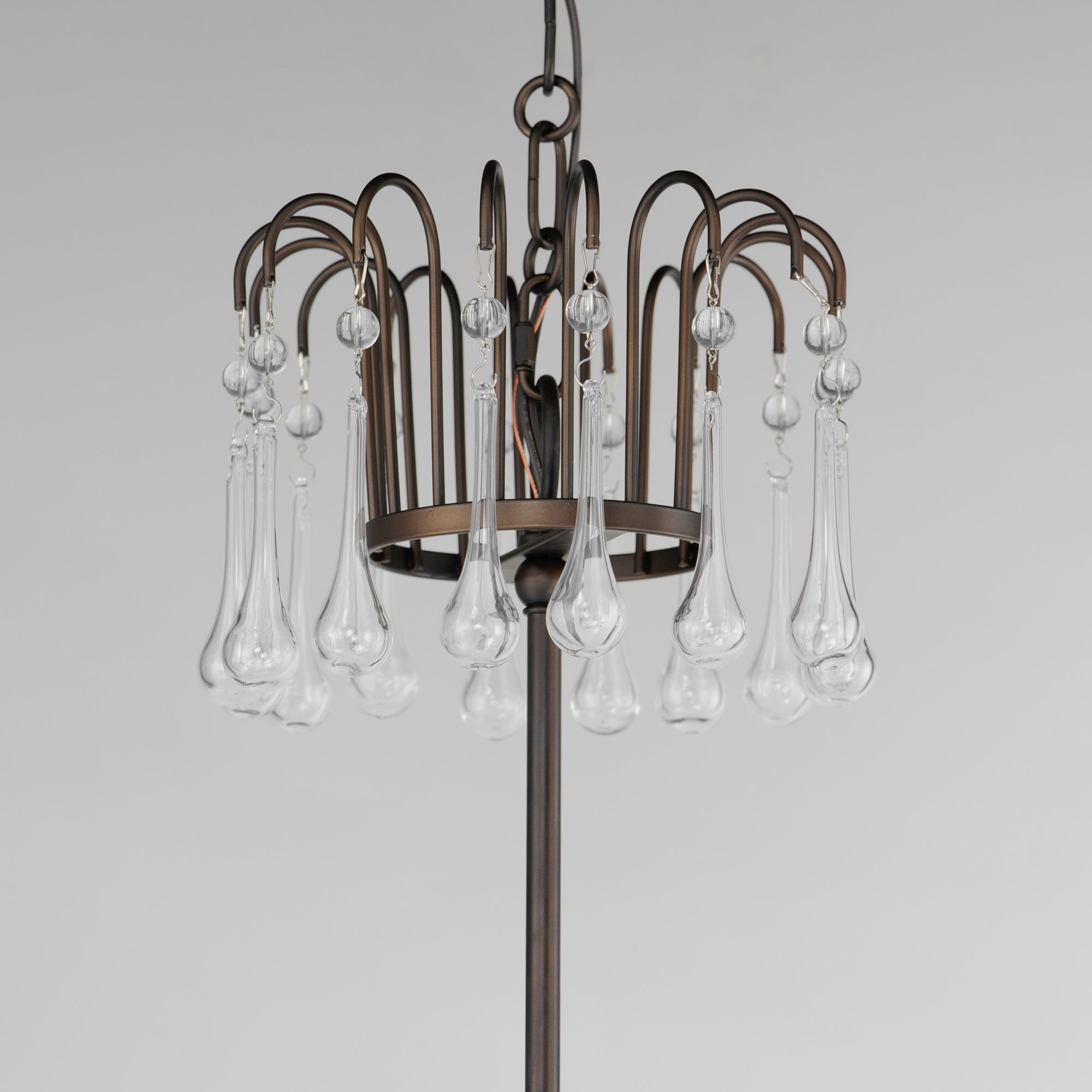 Image 3 Plumette 6-Light 28" Wide Chandelier w Crystal - Chestnut Bronze more views