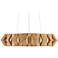 Plunge 30" Wide Brass Toffee Wood LED Chandelier