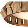 5_Plunge 30" Wide Brass Toffee Wood LED Chandelier more views