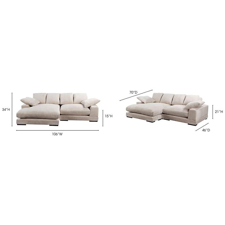 Image 6 Plunge Sectional Cappuccino more views