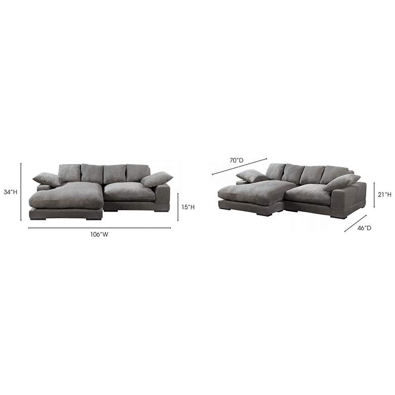 Image 7 Plunge Sectional Charcoal more views