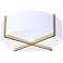 Plura 18" White Washed Oak 2700K LED Flushmount With Gloss White Shade