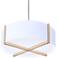 Plura 18" White Washed Oak & Gloss White 3000K LED Pendant