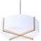 Plura 18" White Washed Oak & Gloss White 4000K LED Pendant