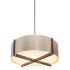Plura 18" Wide Walnut Accented 2700K P1 Driver Rose Gold LED Pendant
