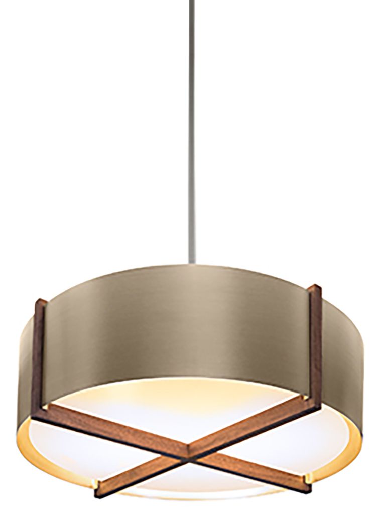 Plura 18"W Walnut Accented 3500K P1 Driver Brass LED Made to Order
