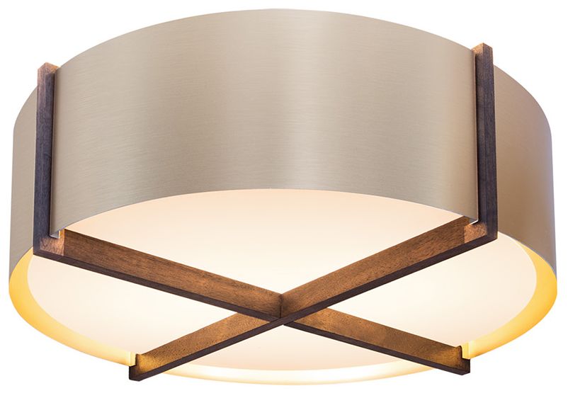 Plura 18"W Walnut Accented 3500K P1 Driver Rose Gold LED Made to Order