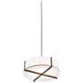 Plura 24" Walnut 2700K LED Pendant With Frosted Shade