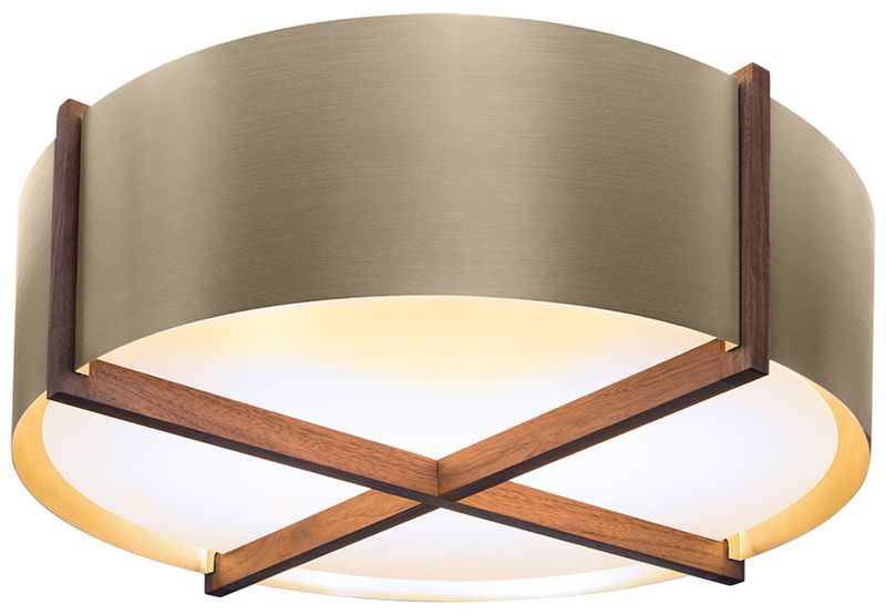 Plura 24"W Walnut Accented 2700K P1 Driver Brass LED Made to Order