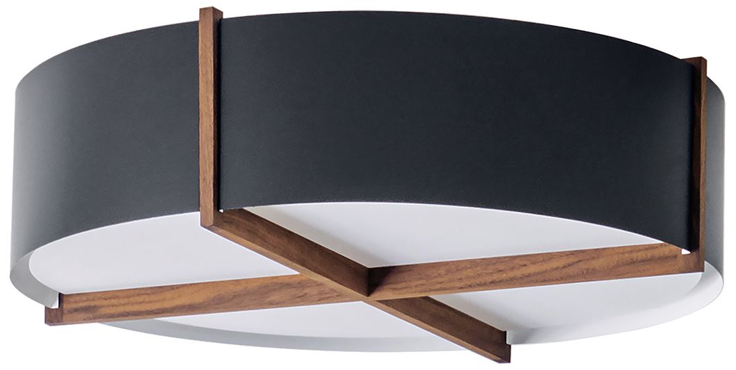 Plura 24"W Walnut Accented 3500K P1 Driver Matte Black LED Made to Ord