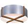 Plura 30" Walnut & Brushed Aluminum 3000K LED Flushmount