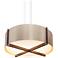 Plura 30" Walnut Pendant With Rose Gold Shade