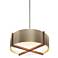 Plura 30" Wide Walnut Accented 3500K P1 Driver Distressed Brass LED Pe
