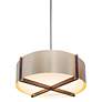Plura 30" Wide Walnut Accented 3500K P1 Driver Rose Gold LED Pendant