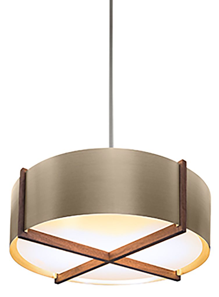 Plura 30"W Walnut Accented 3500K P1 Driver Brass LED Made to Order
