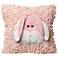 Plush Light Rabbit Pink Accent Pillow