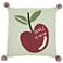 Plush Lines Apple Of My Eye 16" Square Throw Pillow