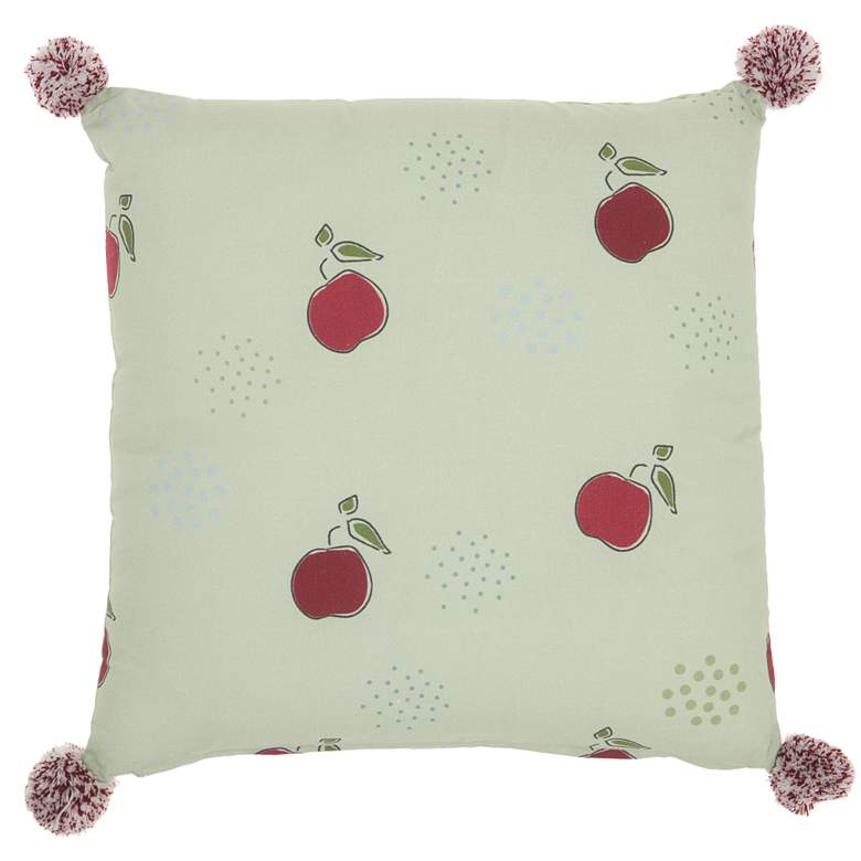 Image 3 Plush Lines Apple Of My Eye 16" Square Throw Pillow more views