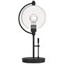 Pluto 19.3" High Black Table Lamp With Clear Glass Shade