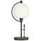 Pluto 19.3" High Dark Smoke Table Lamp With Opal Glass Shade