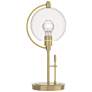 Pluto 19.3" High Modern Brass Table Lamp With Clear Glass Shade