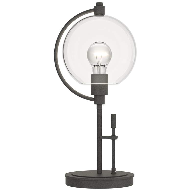 Image 1 Pluto 19.3" High Natural Iron Table Lamp With Clear Glass Shade