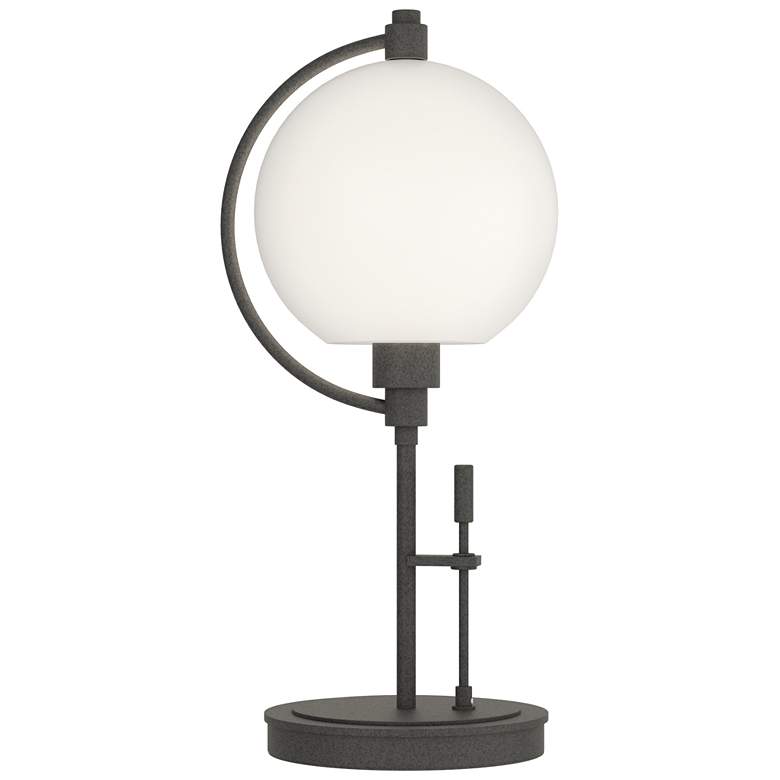 Image 1 Pluto 19.3" High Natural Iron Table Lamp With Opal Glass Shade