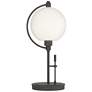 Pluto 19.3" High Natural Iron Table Lamp With Opal Glass Shade