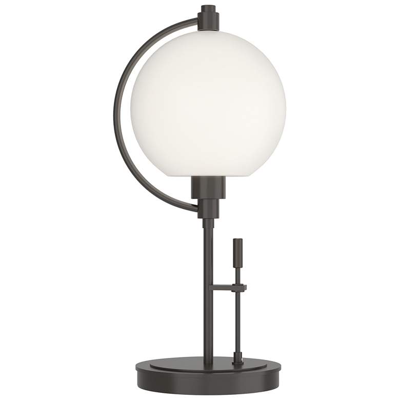Image 1 Pluto 19.3" High Oil Rubbed Bronze Table Lamp With Opal Glass Shade