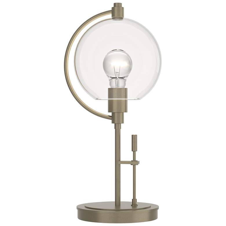 Image 1 Pluto 19.3" High Soft Gold Table Lamp With Clear Glass Shade