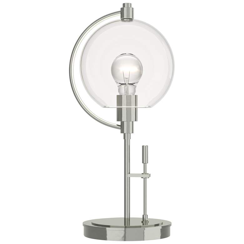 Image 1 Pluto 19.3" High Sterling Table Lamp With Clear Glass Shade