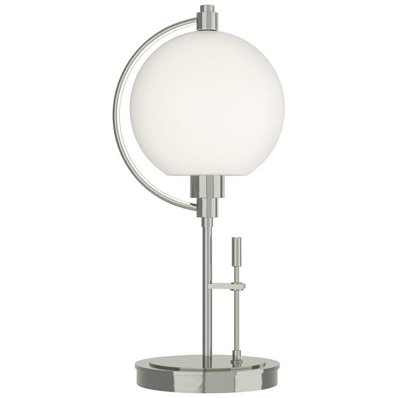 Image 1 Pluto 19.3" High Sterling Table Lamp With Opal Glass Shade