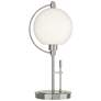 Pluto 19.3" High Sterling Table Lamp With Opal Glass Shade