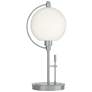 Pluto 19.3" High Vintage Platinum Table Lamp With Opal Glass Shade