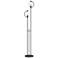 Pluto 68.1" High Black Floor Lamp With Clear Glass Shade