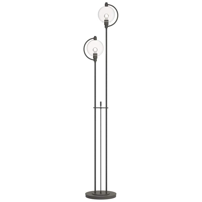 Image 1 Pluto 68.1" High Natural Iron Floor Lamp With Clear Glass Shade