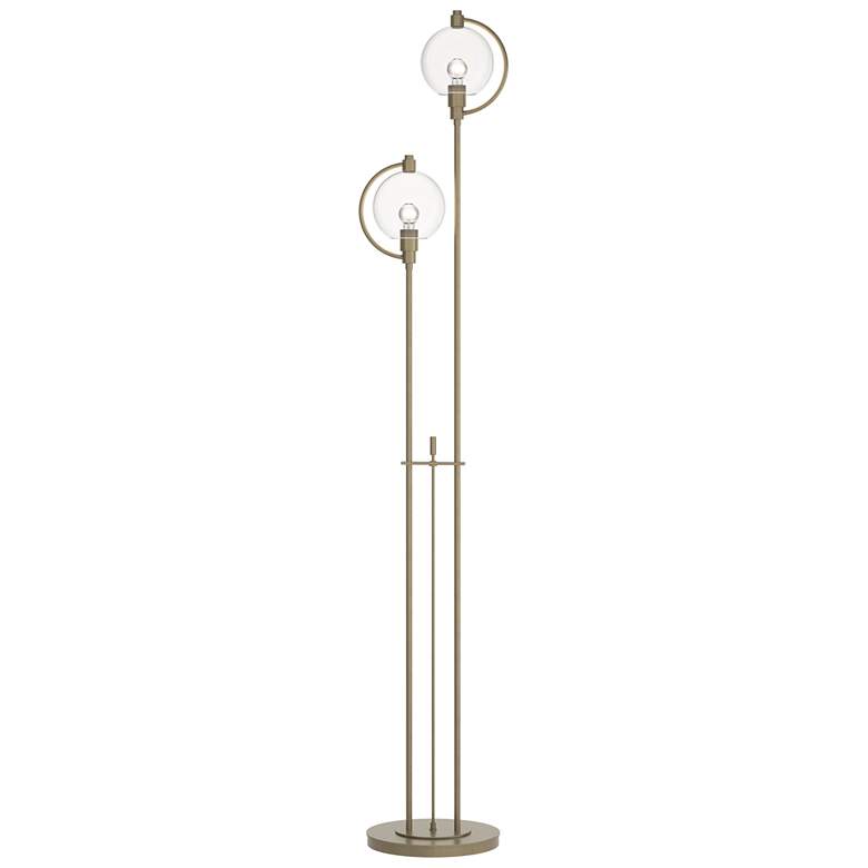 Image 1 Pluto 68.1" High Soft Gold Floor Lamp With Clear Glass Shade