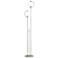 Pluto 68.1" High Sterling Floor Lamp With Opal Glass Shade