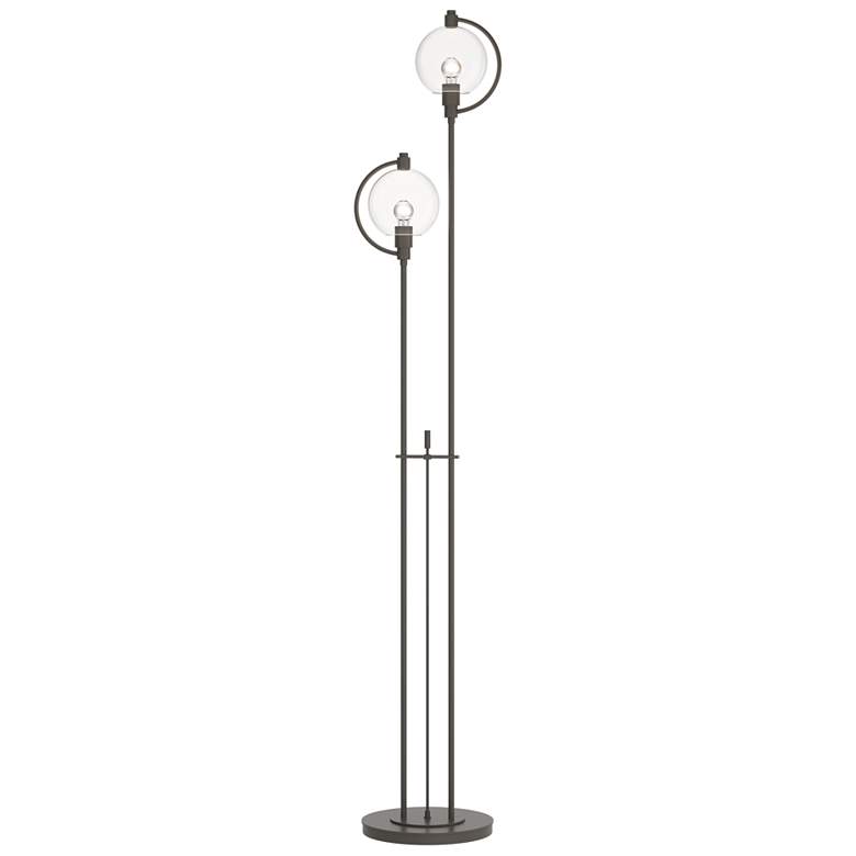 Image 1 Pluto Floor Lamp - Dark Smoke Finish - Clear Glass