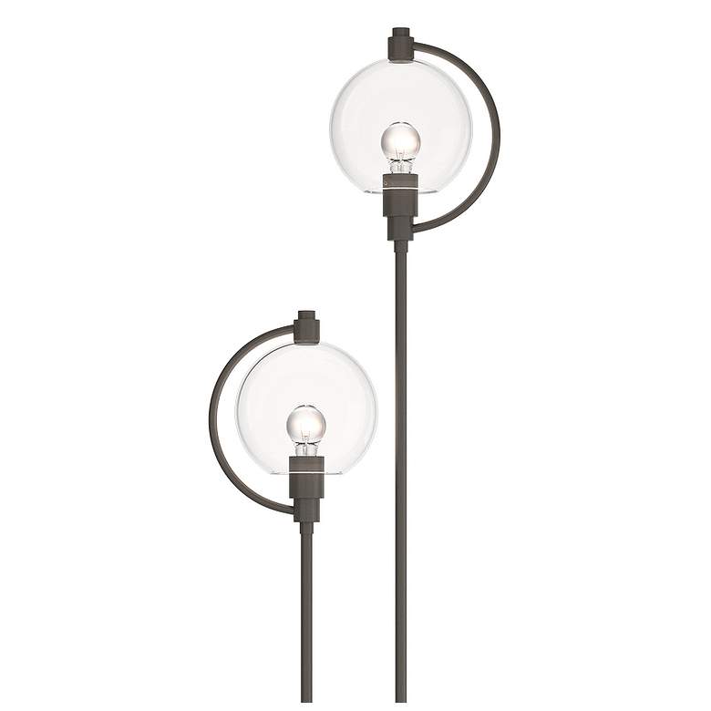 Image 2 Pluto Floor Lamp - Dark Smoke Finish - Clear Glass more views