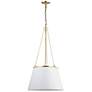 Plymouth 18" Wide Aged Brass Pendant