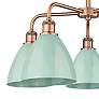 2_Plymouth 25 1/2" Wide Antique Copper 5-Light Chandelier more views