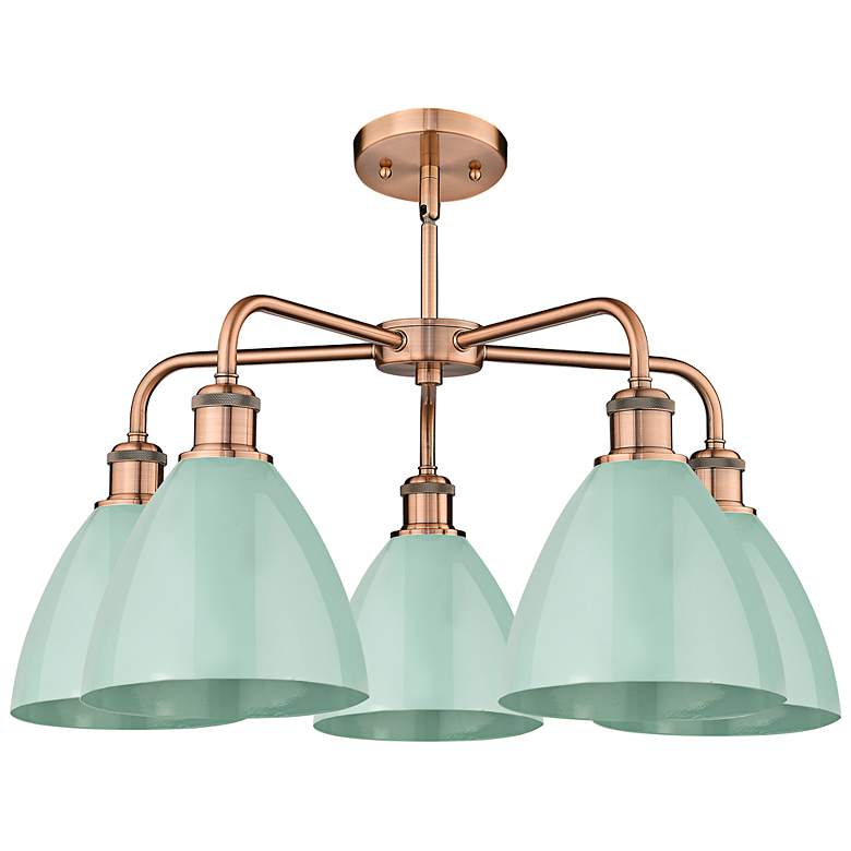 Image 3 Plymouth 25 1/2" Wide Antique Copper 5-Light Chandelier more views